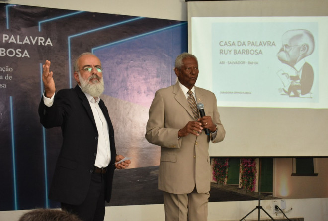 Edvaldo Brito na apresentação do projeto do Museu Casa de Ruy Barbosa