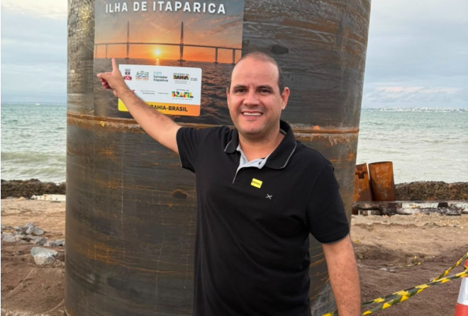 Randerson Leal acompanha início das obras da Ponte Salvador–Itaparica