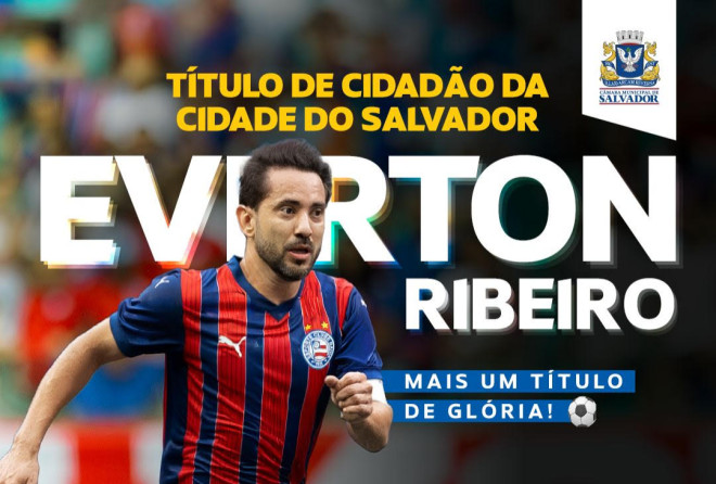 Câmara vai homenagear Éverton Ribeiro com Título de Cidadão nesta terça-feira (2)