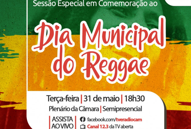 Sessão em homenagem ao Dia Municipal do Reggae