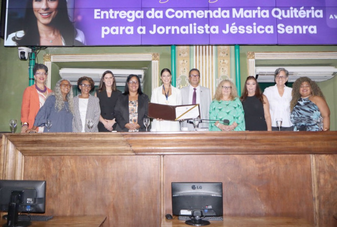 Câmara Municipal de Salvador homenageia Jéssica Senra