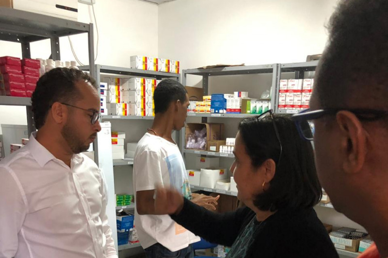 Alex Mine visita a USF Sabino Silva