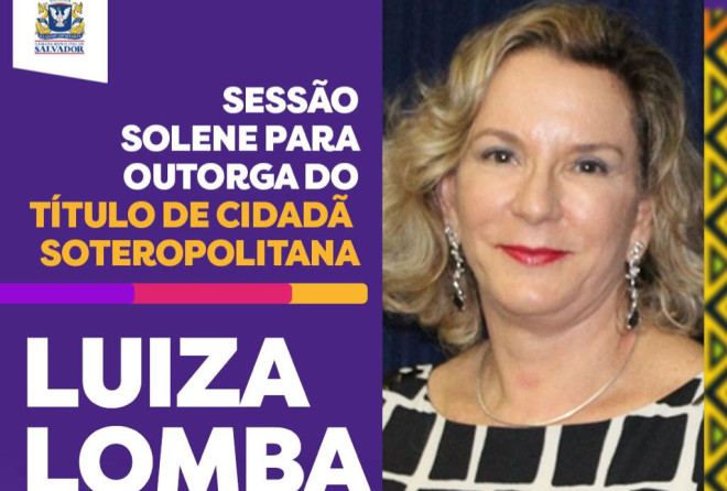 Câmara concederá Título de Cidadã à desembargadora Luiza Lomba