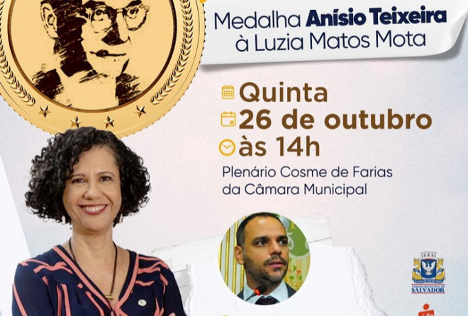 Câmara prestará homenagem à reitora do IFBA com Medalha Anísio Teixeira