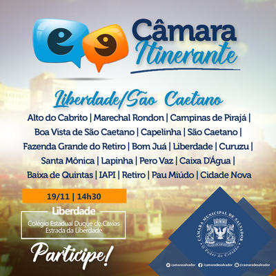 Câmara Itinerante vai à Liberdade