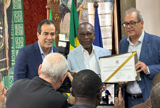 Câmara homenageia presidente do Benin, Patrice Talon