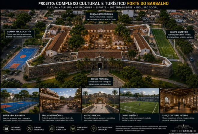 Projeto propõe transformar Forte do Barbalho em complexo cultural