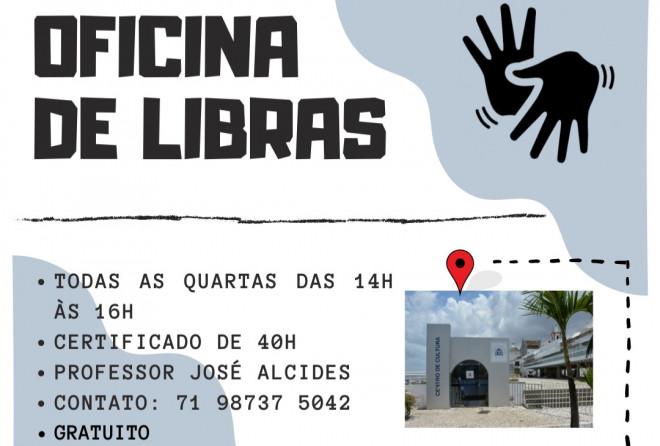 Oficina gratuita de Libras no Centro de Cultura