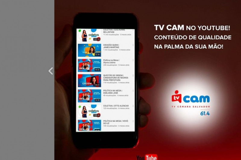 TV Câmara Salvador muda de canal e migra para o 12.3
