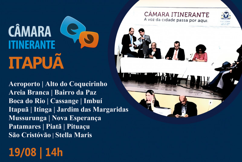 População de Itapuã recebe Câmara Itinerante no dia 19