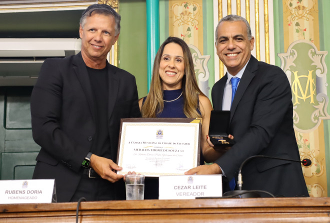 Câmara homenageia Rubens Doria com a Medalha Thomé de Souza