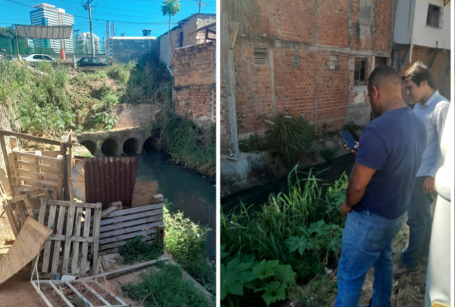 Córrego de rio em Pernambués passará por limpeza após intervenção de Suíca