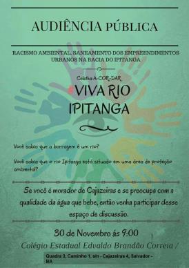Audiência pública debaterá racismo ambiental em Cajazeiras